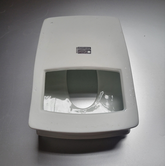 Pordamsa White Porcelain Napkin Holder Tissue Box Cover - Picture 3 of 5